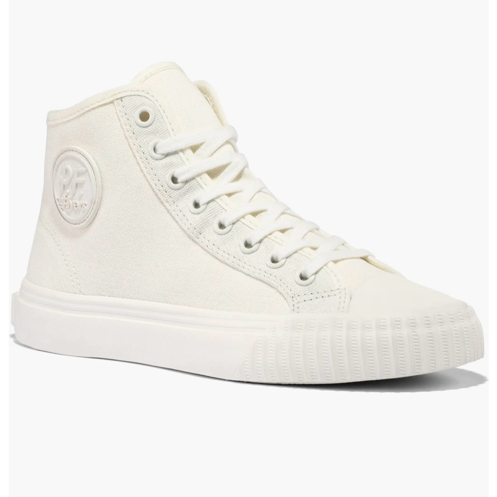 P.F. Flyers Center High-Top Canvas Sneaker, Off-White, 11 women, 9.5 men